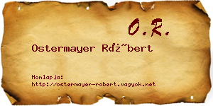 Ostermayer Róbert névjegykártya